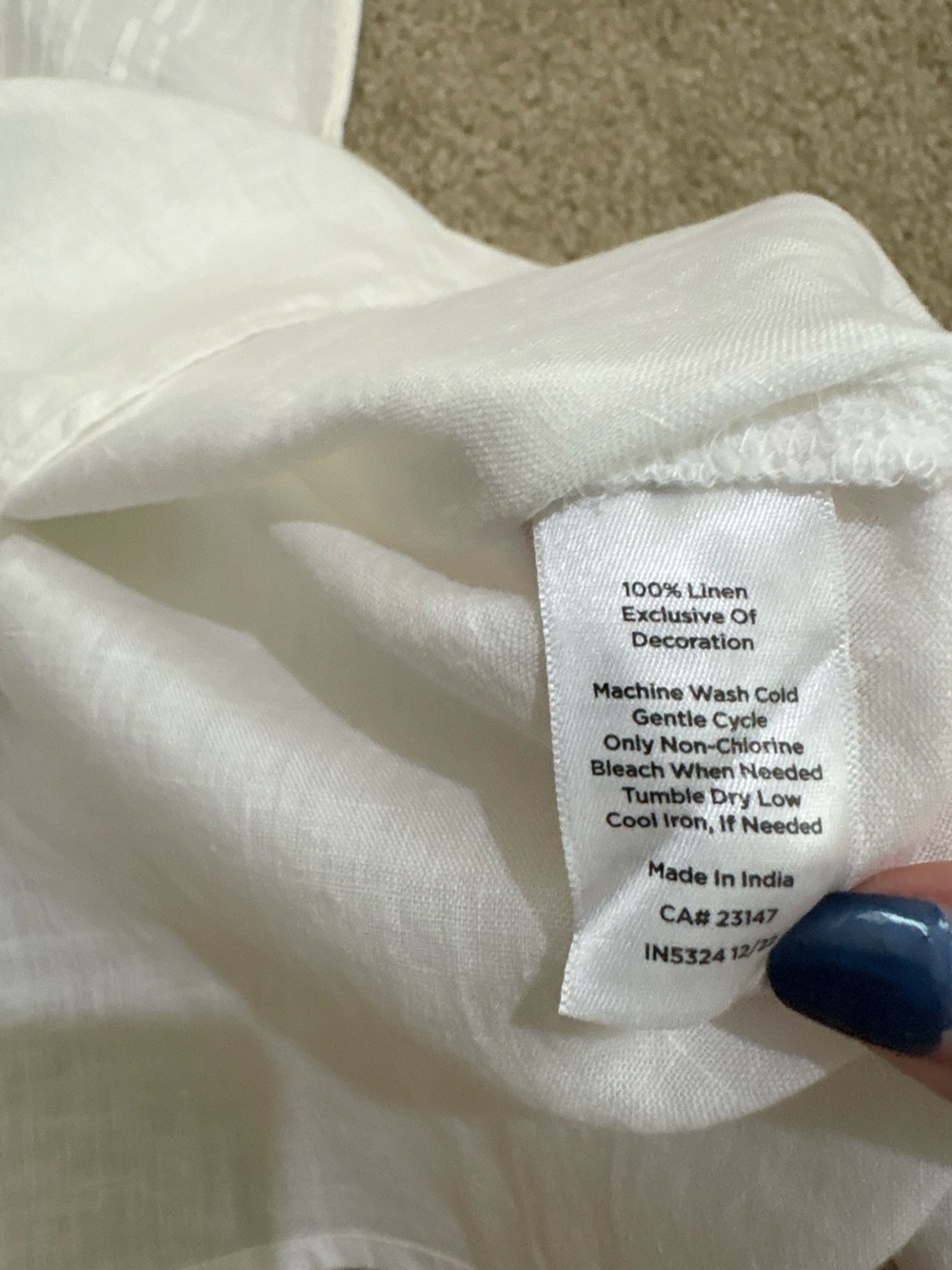 SOLD- Talbots NWOT Linen Pintuck Yoke Shell Tank - Picture 7 of 7